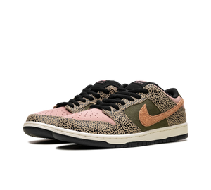 Tênis Nike SB Dunk Low x Arts-Rec Masculino 'Rust Pink and Rough Green' Rosa / Verde – detalhe do bico