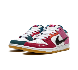 Tênis Nike SB Dunk Low x Parra 'Friends & Family' Rosa / Verde-azulado – par, vista frontal