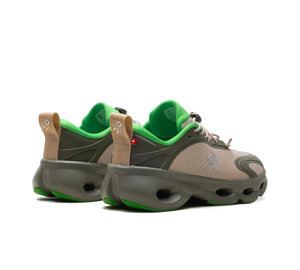 Tênis On Cloudsolo x Loewe Feminino 'Khaki Green Sand' Verde / Bege – par, vista traseira