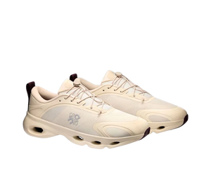 Tênis On Cloudsolo x Loewe Masculino 'Sand Burgundy' Bege / Vinho – vista frontal