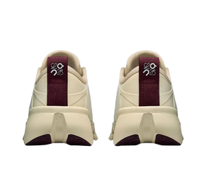 Tênis On Cloudsolo x Loewe Feminino 'Sand Burgundy' Bege / Vinho – vista traseira
