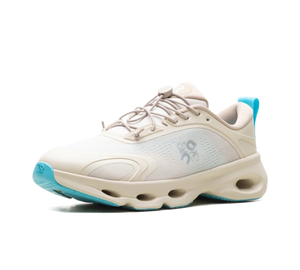 Tênis On Cloudsolo x Loewe Feminino 'Sand Turquoise' Bege / Azul – vista 3/4 frente