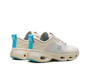 Tênis On Cloudsolo x Loewe Feminino 'Sand Turquoise' Bege / Azul – par de costas