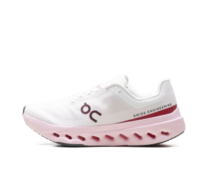 Tênis On Cloudsurfer Next 'Peony Ivory' Rosa / Branco – vista lateral