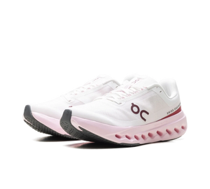 Tênis On Cloudsurfer Next 'Peony Ivory' Rosa / Branco – par, vista frontal