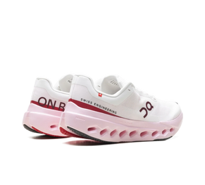 Tênis On Cloudsurfer Next 'Peony Ivory' Rosa / Branco – par, vista traseira