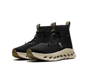 Tênis On Cloudtilt Hi x Loewe 'Black Oatmeal Olive' Preto / Bege – par de frente