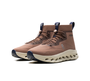 Tênis On Cloudtilt Hi x Loewe 'Taupe Oatmeal' Marrom / Bege – par visto de frente