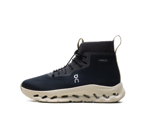 Tênis On Cloudtilt Hi x Loewe 'Black Oatmeal' Preto / Bege – vista lateral