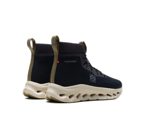 Tênis On Cloudtilt Hi x Loewe 'Black Oatmeal' Preto / Bege – par visto de costas