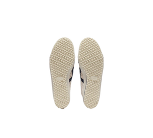Chinelo Slide Onitsuka Tiger Mexico 66 Sabot Feminino 'Birch/Peacoat' Bege / Azul-marinho – solado