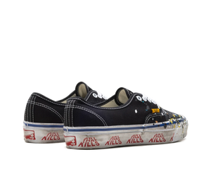 Tênis Vans Authentic Reissue 44 x Gallery Dept. 'Art That Kills' Preto – vista traseira do par