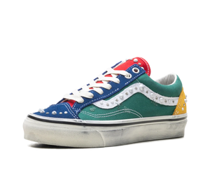 Tênis Vans LX Old Skool 36 'Pearlized Pack Yacht Club' Azul / Verde – vista 3/4 frontal