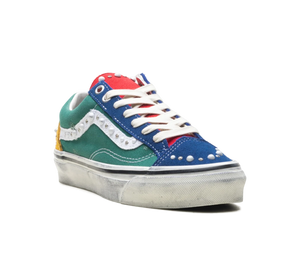 Tênis Vans LX Old Skool 36 'Pearlized Pack Yacht Club' Azul / Verde – par, vista frontal