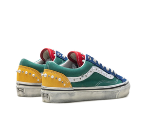 Tênis Vans LX Old Skool 36 'Pearlized Pack Yacht Club' Azul / Verde – par, vista traseira