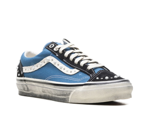 Tênis Vans LX Old Skool 36 'Pearlized Pack Black Navy' Preto / Azul-marinho – vista 3/4 frente
