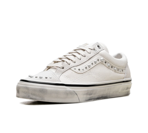 Tênis Vans OTW Old Skool 36 'Pearlized Pack Marshmallow' Creme – detalhe do cabedal