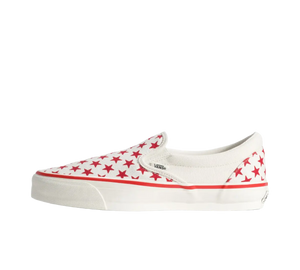 Tênis Vans Premium Classic Slip-On 'Stars Racing Red Marshmallow' Branco / Vermelho