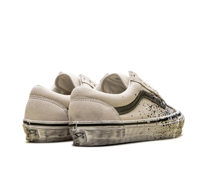 Tênis Vans Premium Old Skool 36 'Paint Splatter Turtledove' Bege – par de costas